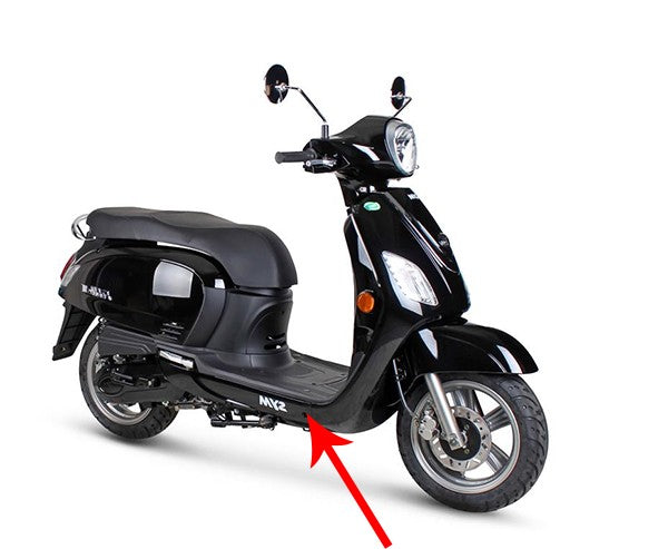 Carénage inférieur Sym Fiddle 3 Noir Brillant Droit Original