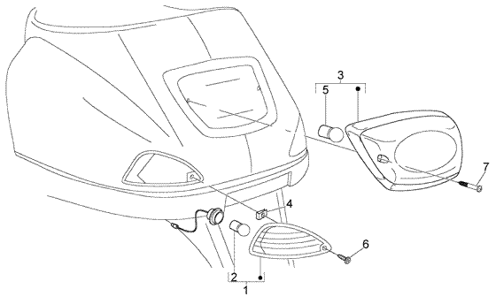 Vespa LX 50 4T - Achterlicht