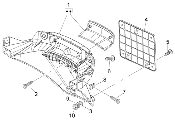 Vespa LX 50 2T - Achterspatbord