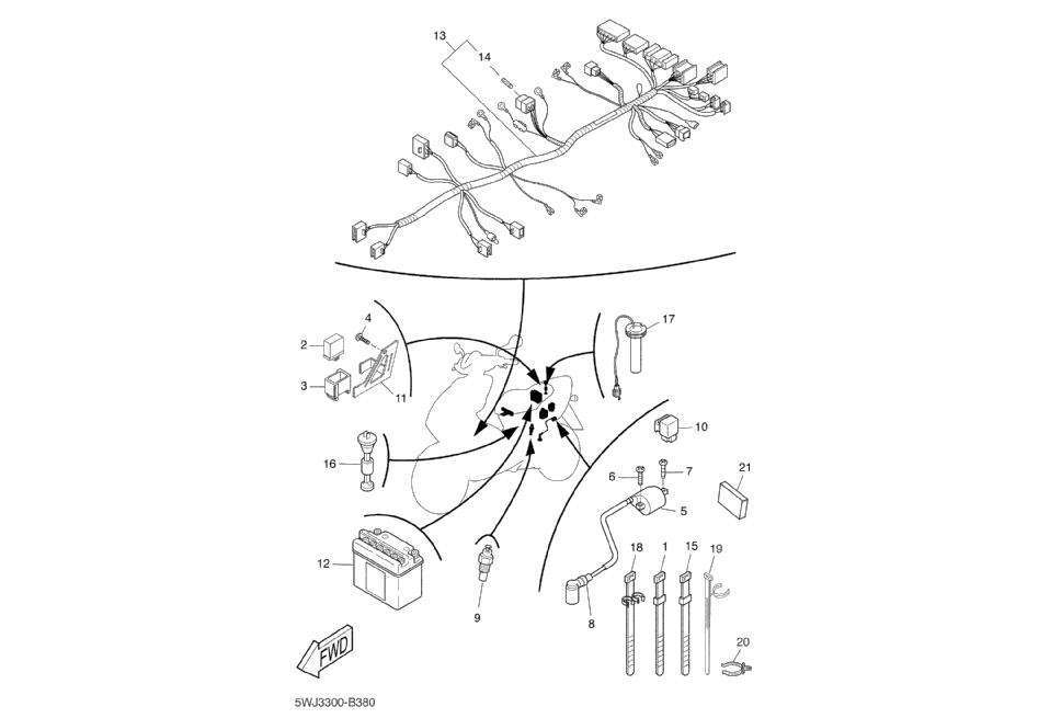 Yamaha Aerox 50 SP 1999-2012 - Bobine, CDI Unit & Accu
