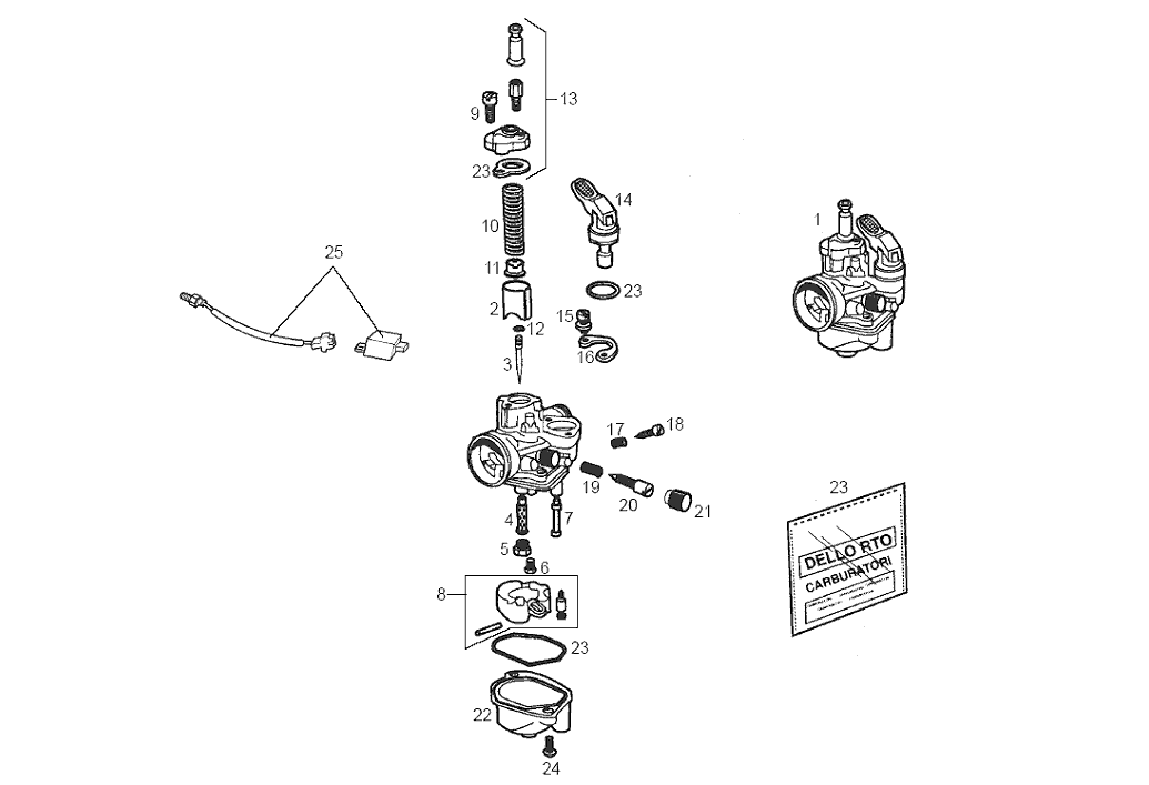 Derbi Senda SM 50 2T DRD Edition E2 2005 - Carburateur Automatische Start