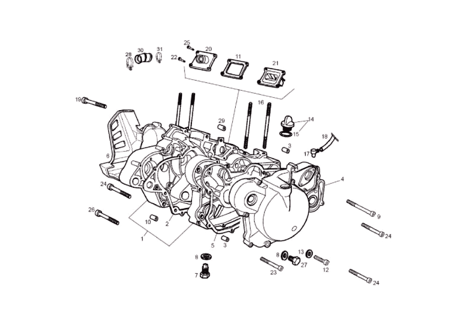 Derbi Senda SM 50 2T X-Treme E2 2006-2010 - Carter