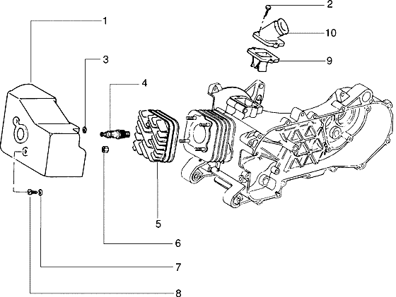 Zip Fastrider RST 1996-1999 - Cilinderkop, Cilinder & Zuiger