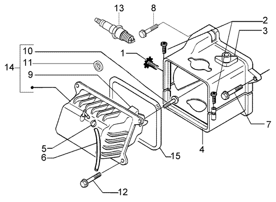 Vespa LX 50 4T 2005-2012 - Cilinderkopdeksel