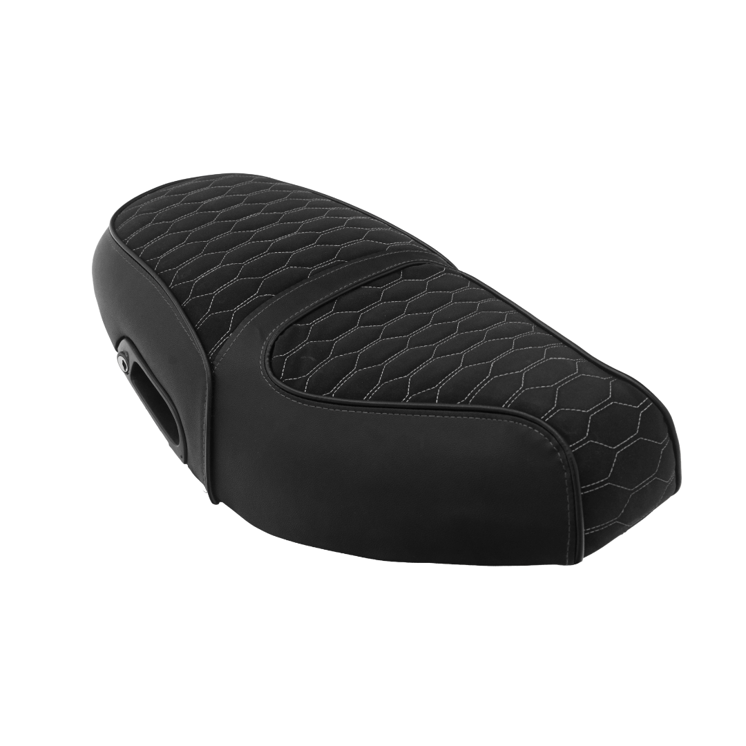 Fenom Seat Cover Alcantara Look White Piaggio Zip Type 3