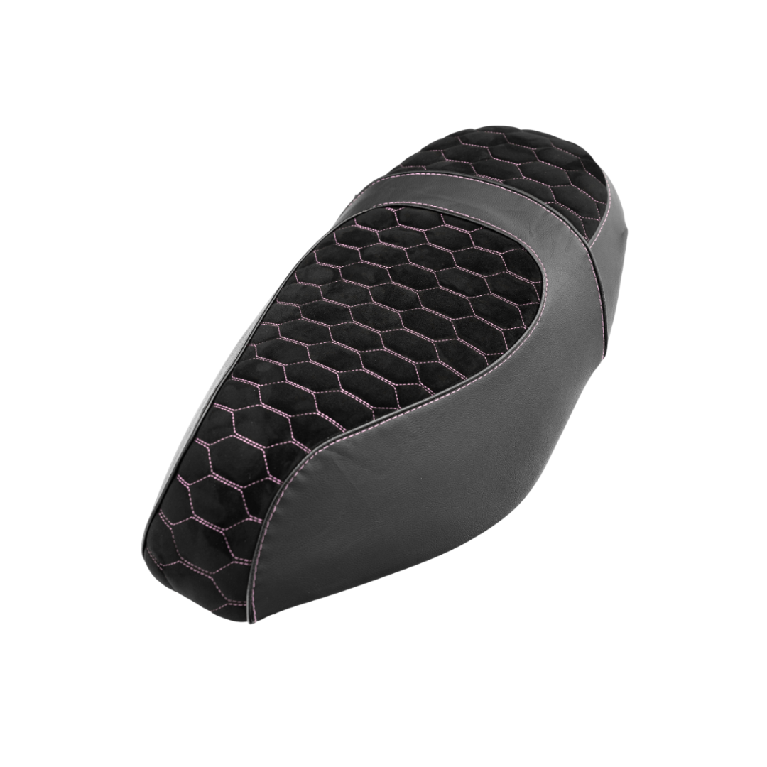 Copertina di sella Alcantara look Piaggio rosa chiaro Zip