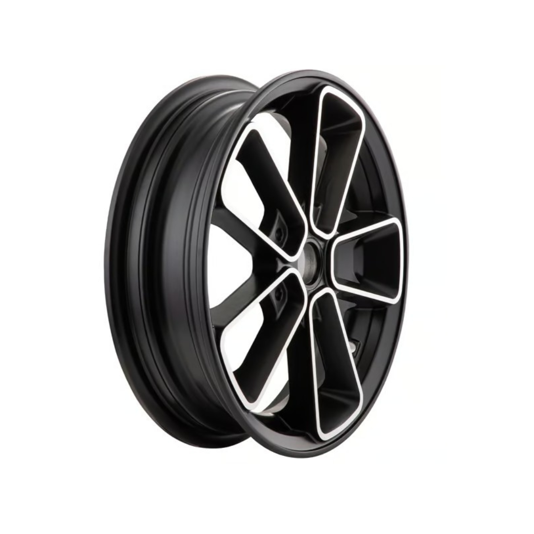 Velg SIP Series Pordoi 12 Inch Mat Zwart Met Zilver Vespa Sprint / Zip SP