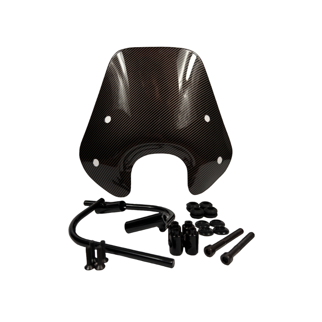Low windshield carbon look piaggio zip