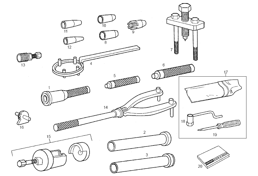Derbi Senda SM 50 2T 2ª ED Black Devil E2 2003 - Gereedschapzak & Handleiding