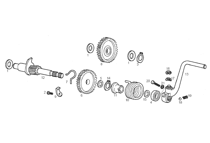 Derbi Senda SM 50 2T 2ª ED Black Devil E2 2003 - Kickstart & Kickstartas