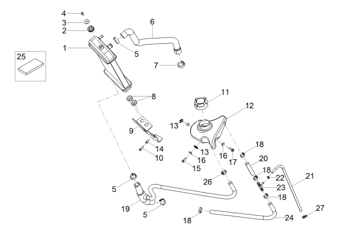Derbi Senda SM 50 2T X-Treme E4 2018-2020 - Koelsysteem