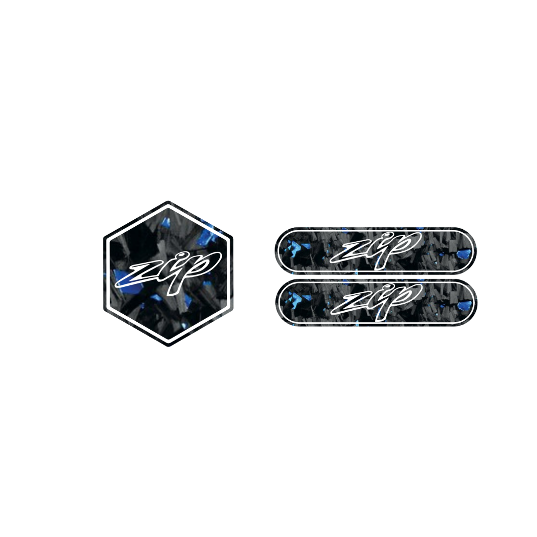 Forged Carbon Voorkap Logo + Reflector Zip Bundel