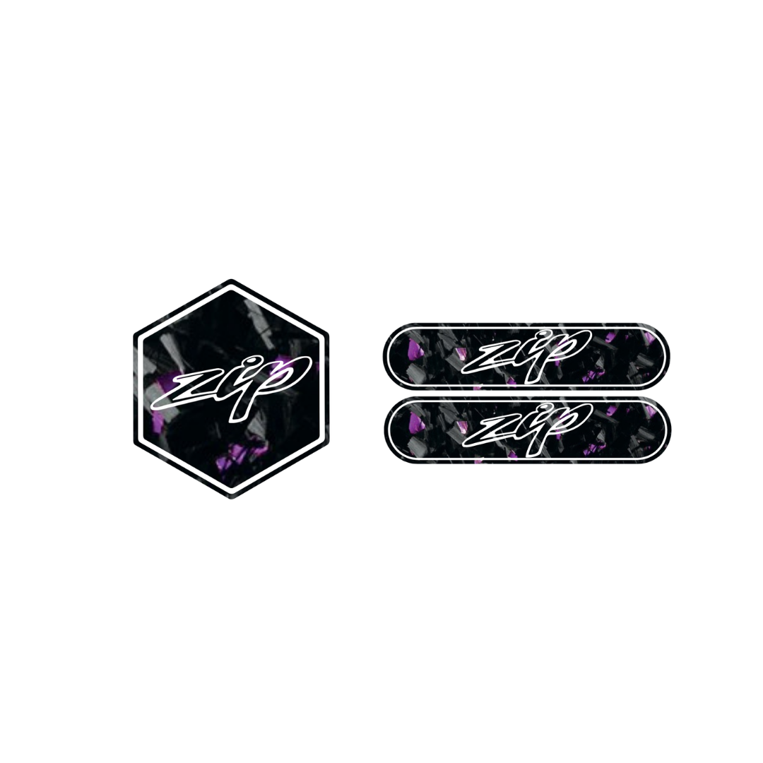 Forged Carbon Voorkap Logo + Reflector Zip Bundel