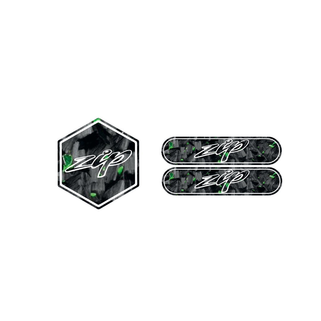 Forged Carbon Voorkap Logo + Reflector Zip Bundel