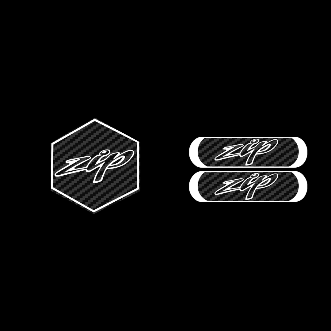 Carbon Zip Voorkap Logo + Reflector Bundel