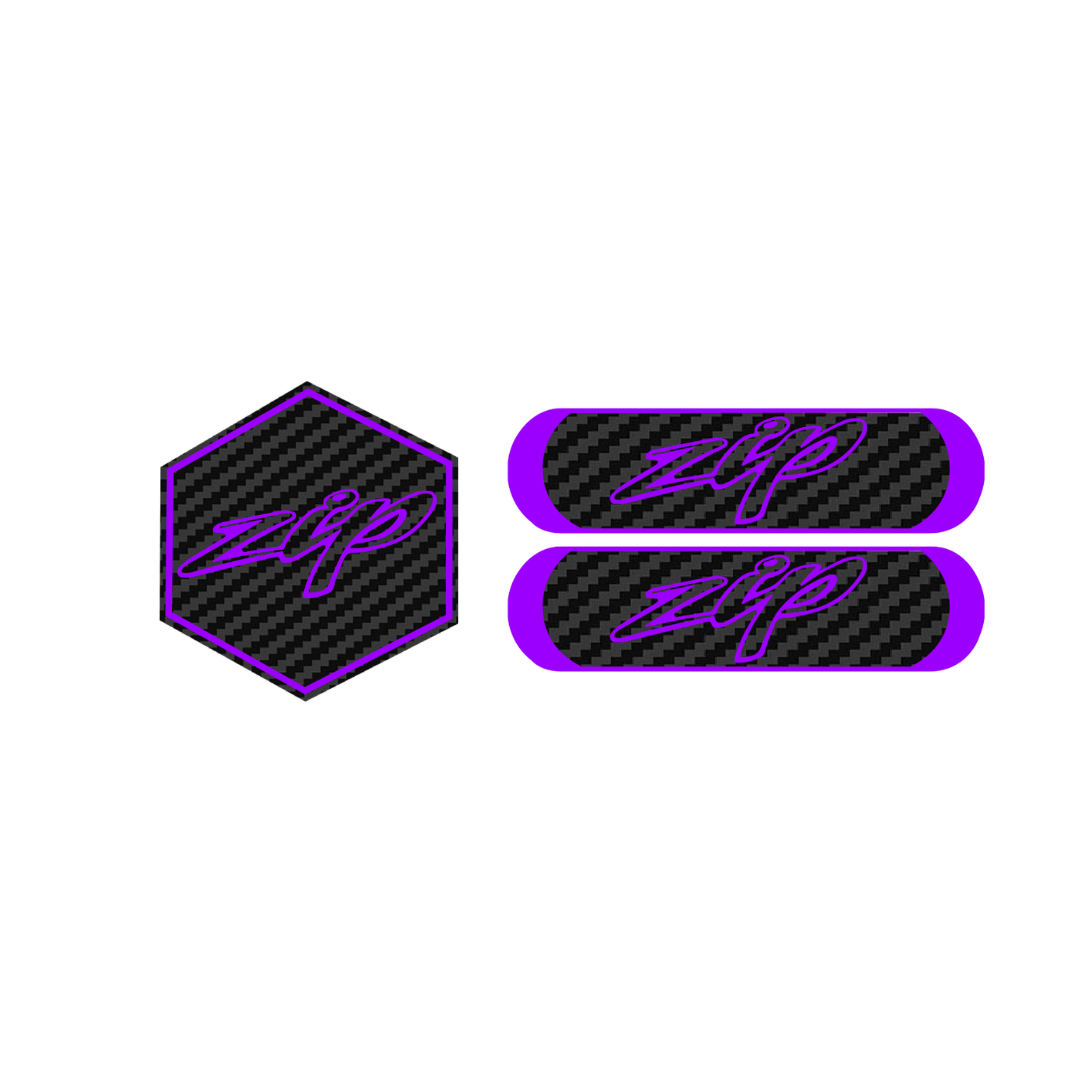 Carbon Zip Voorkap Logo + Reflector Bundel