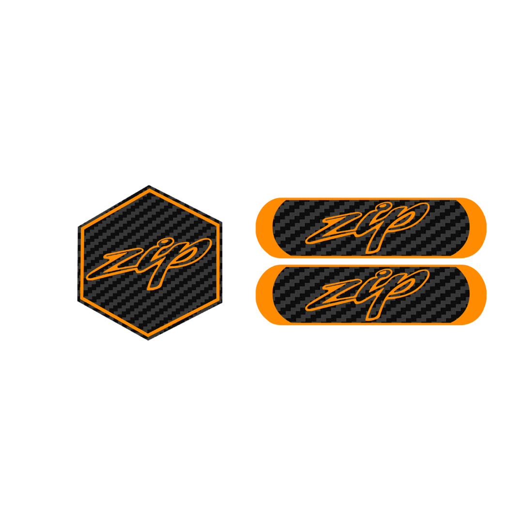 Carbon Zip Voorkap Logo + Reflector Bundel