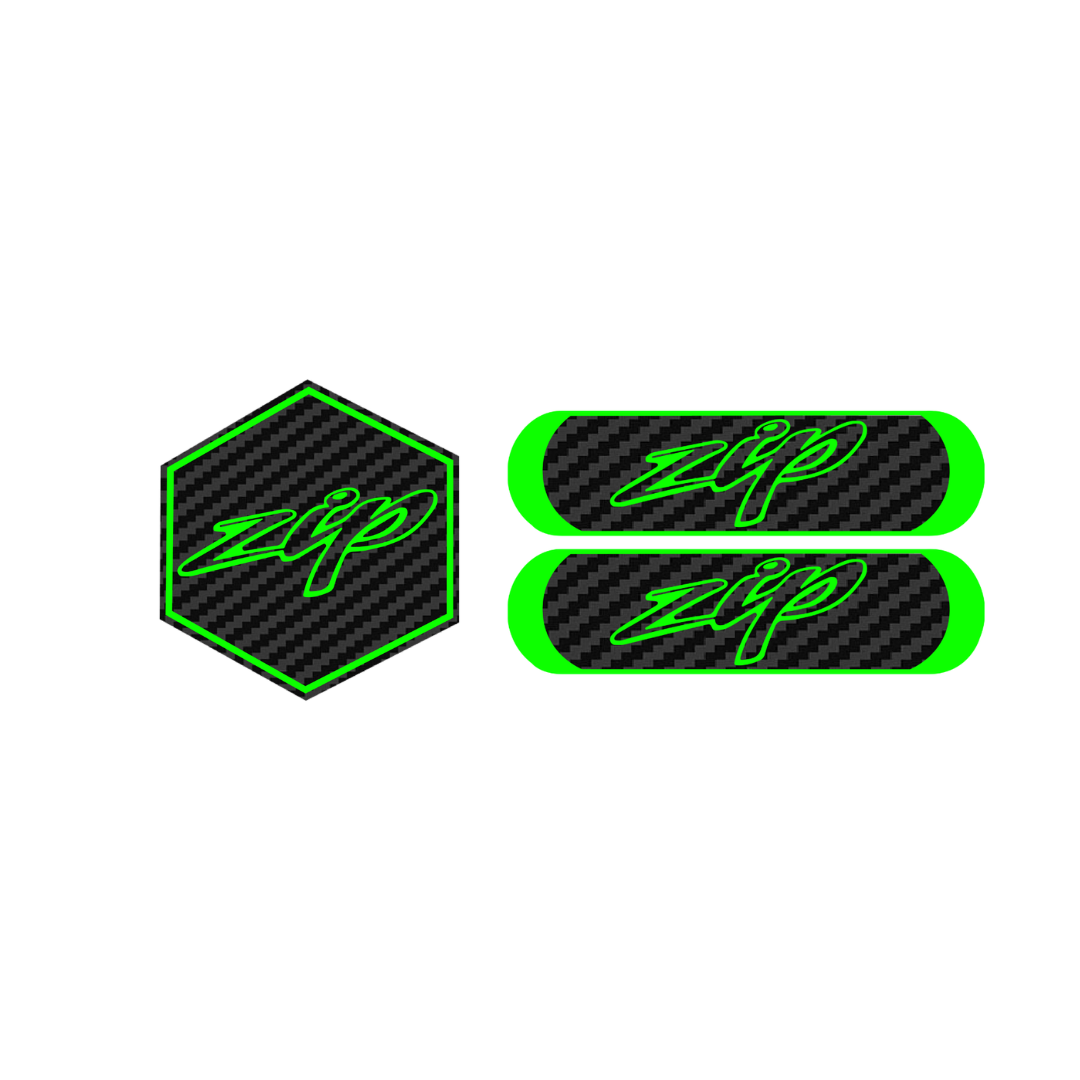 Carbon Zip Voorkap Logo + Reflector Bundel