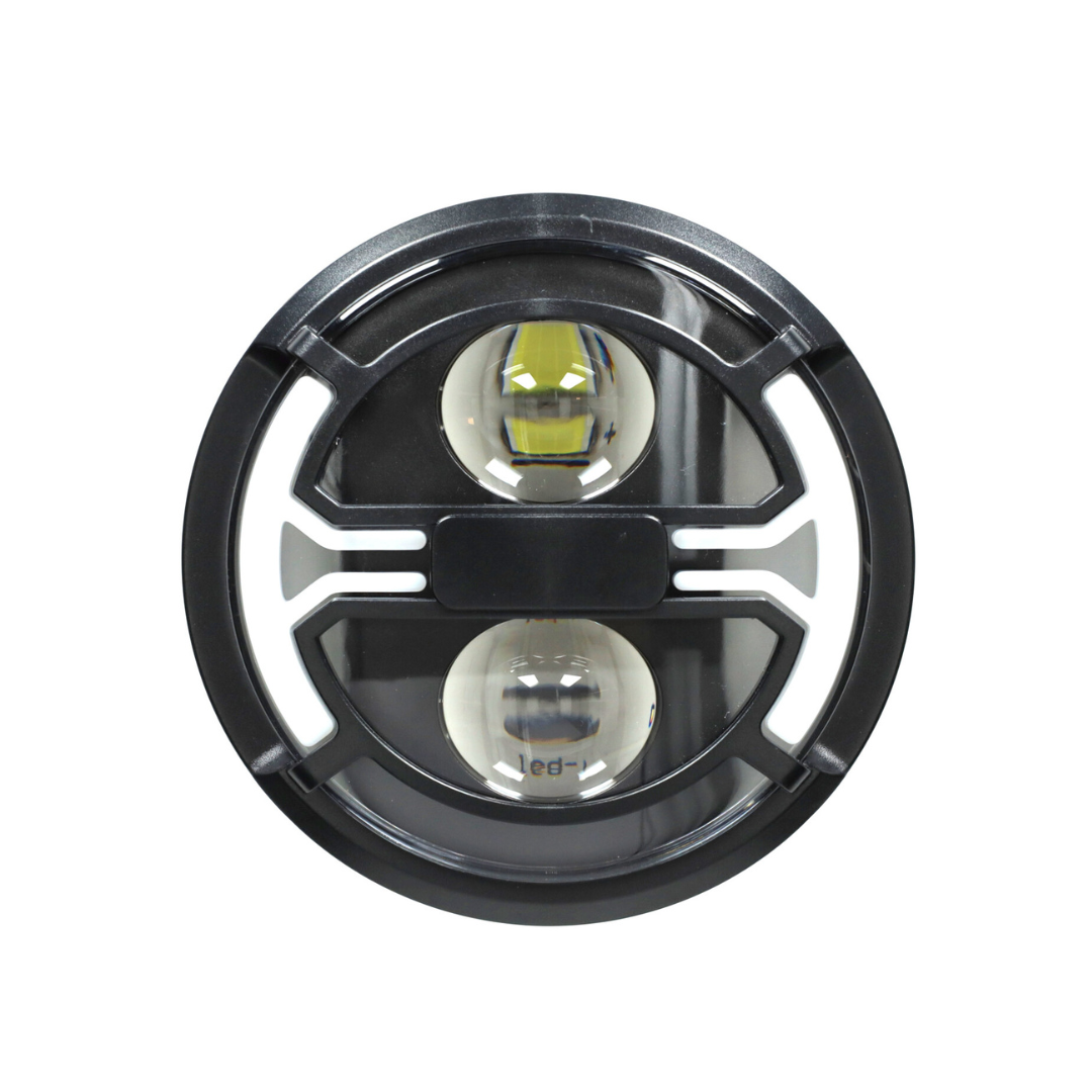 Faro anteriore a LED con frecce integrate + kit di montaggio spina 5 pin V8 Fatbike