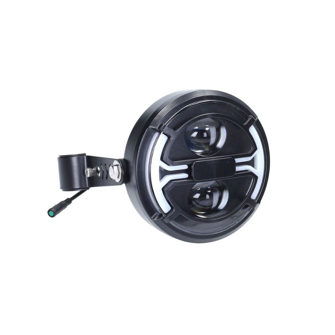 Faro anteriore a LED con frecce integrate + kit di montaggio spina 5 pin V8 Fatbike