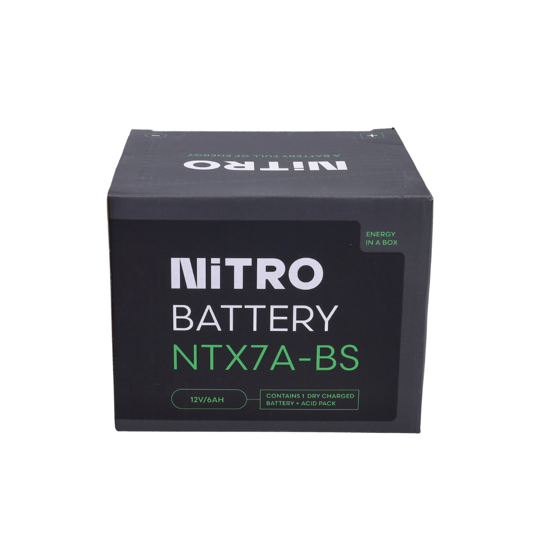 Accu Nitro NTX7A-BS Met Zuurpakket GY6 Scooters