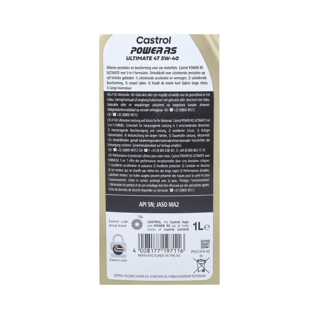 Castrol Power RS Racing 4 stroke 5W40 1 liter