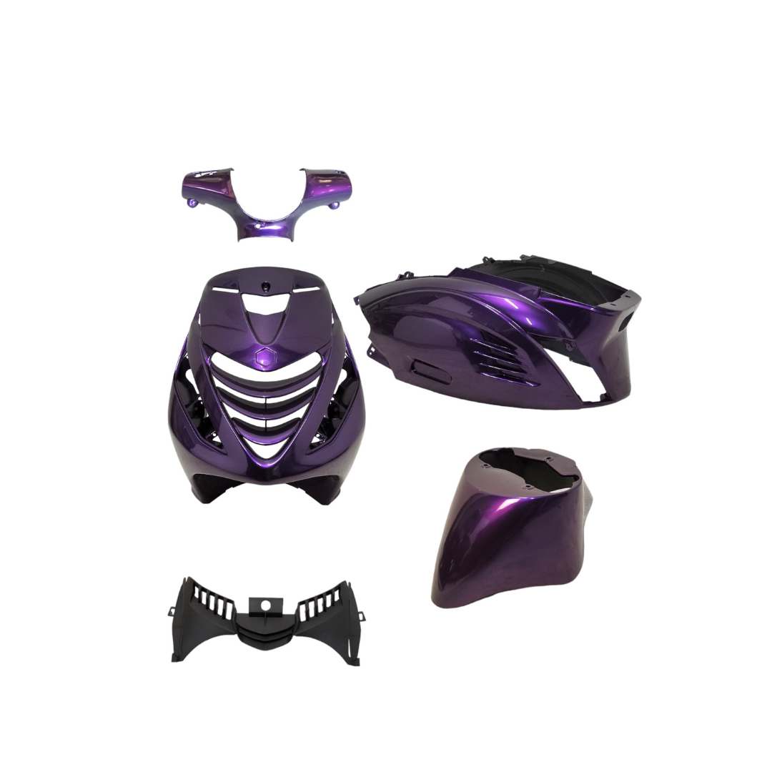 SP RS1 Kappenset + Runner Spiegels Twilight Paars Piaggio Zip Bundel