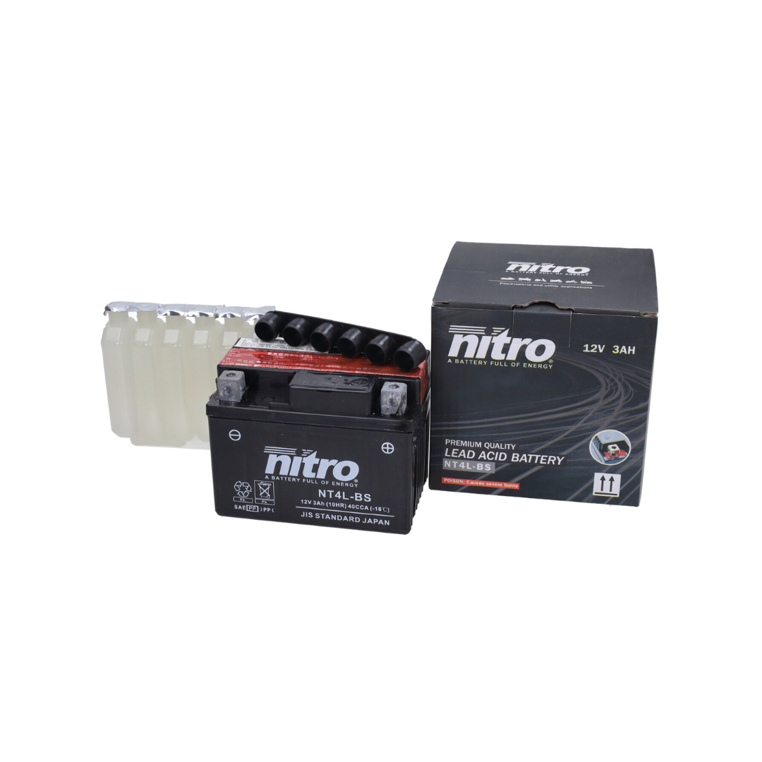 Nitro Accu NT4L-BS 12V 3Ah Met Zuurpakket