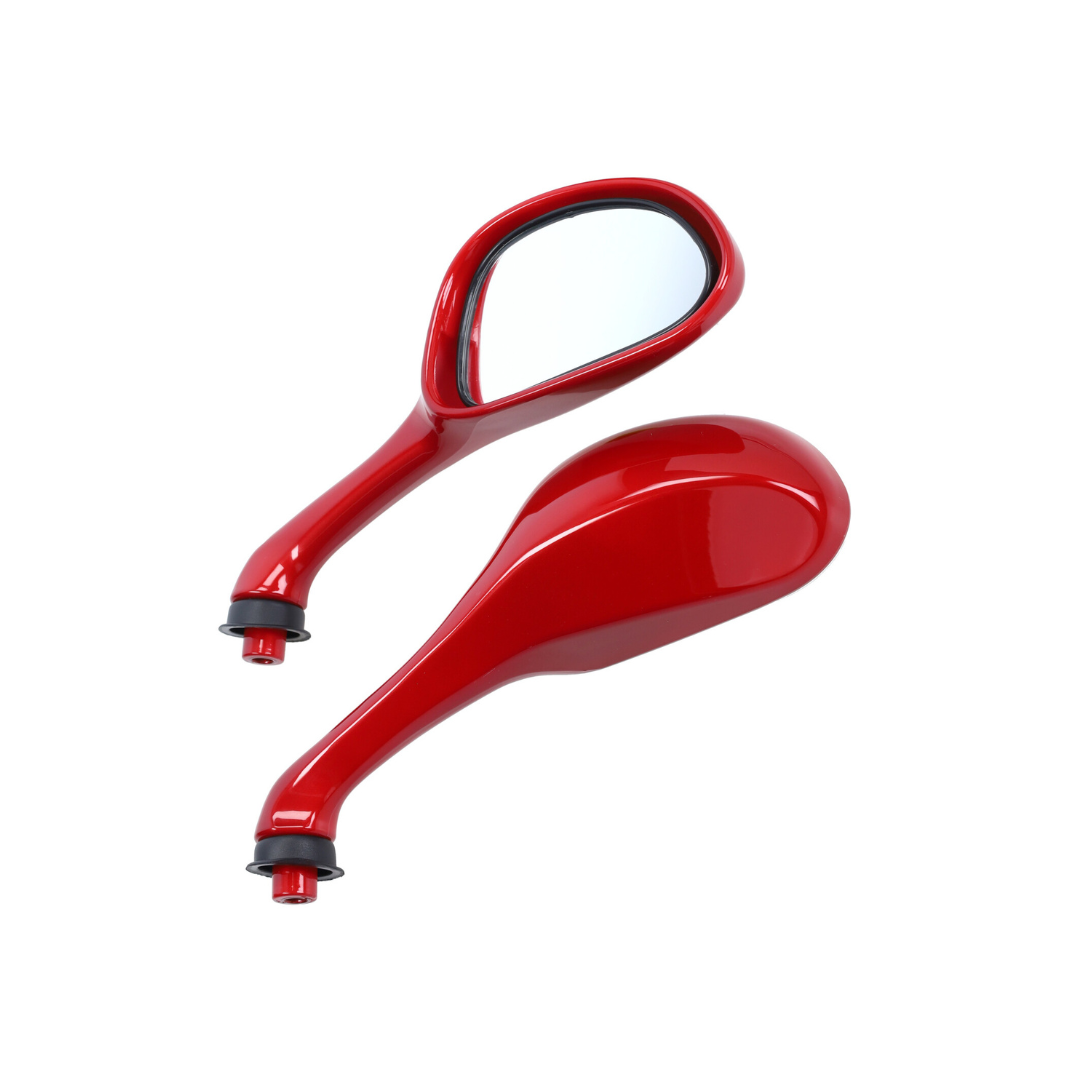 SP RS1 Kappenset + Runner Spiegels Bordeaux Rood Piaggio Zip Bundel