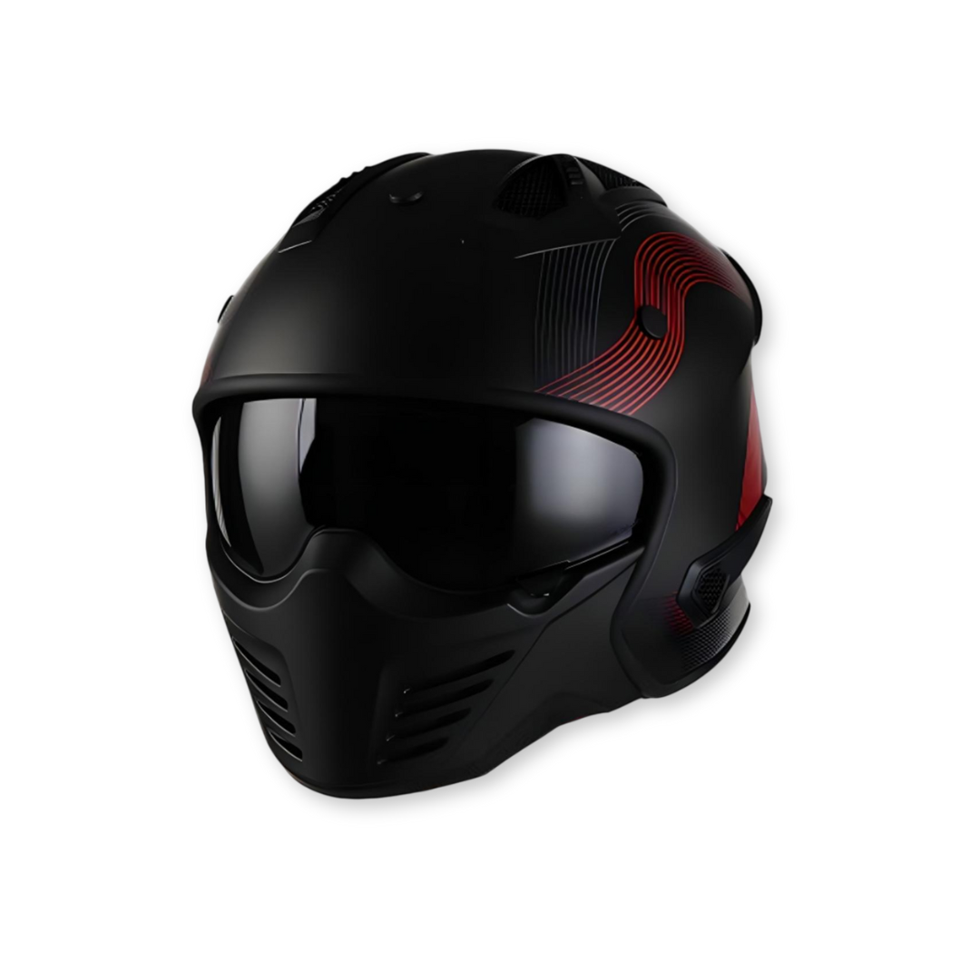 Helmet Vito Bruzano Mat Black / Red