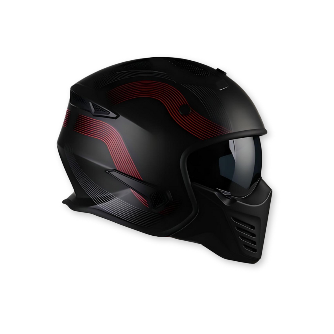 Helmet Vito Bruzano Mat Black / Red