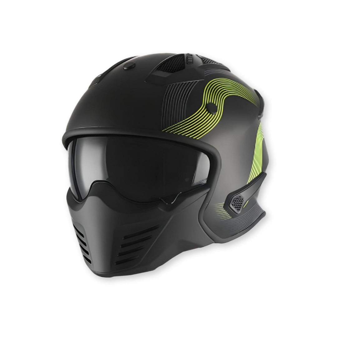 Casque Vito bruzano mat noir / fluor