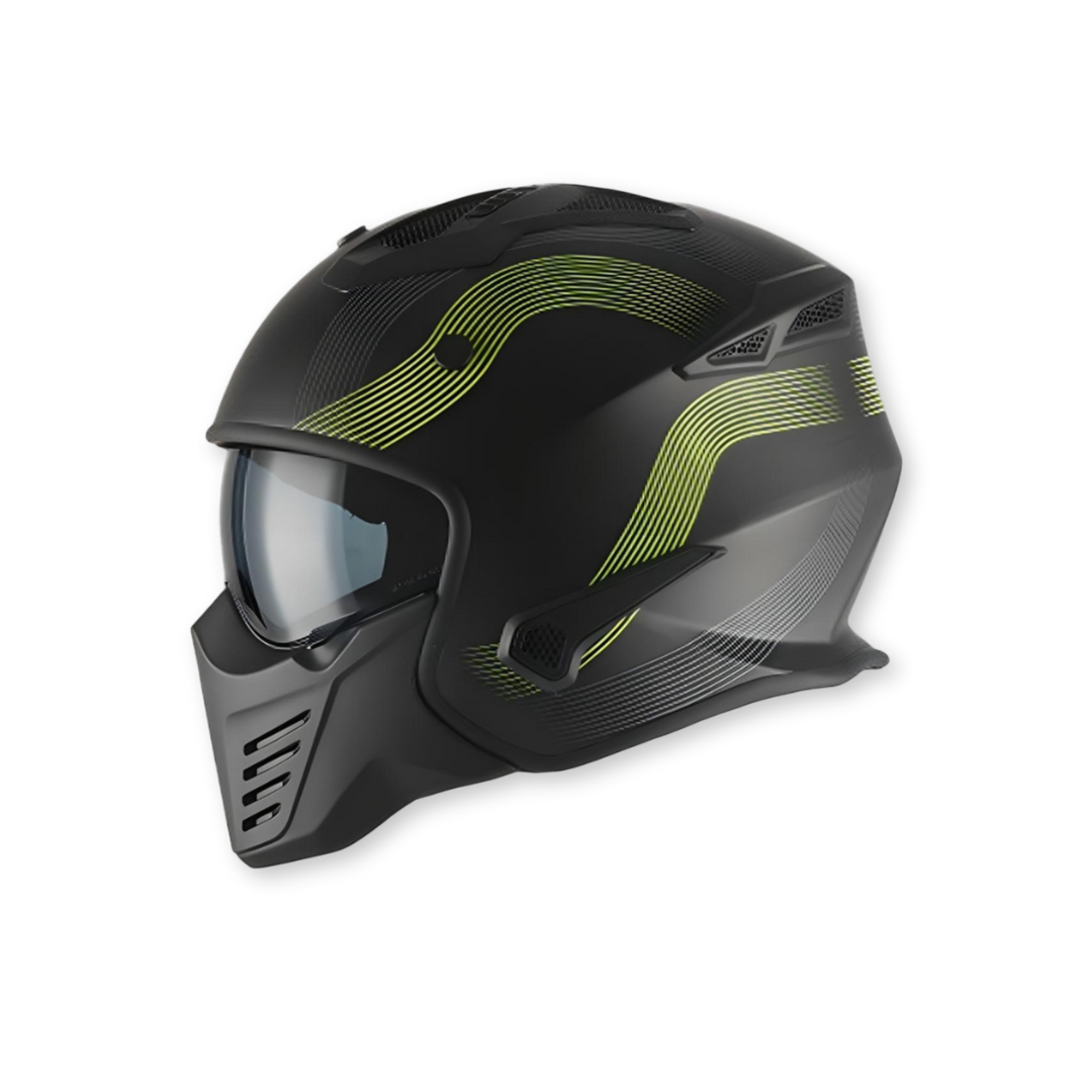 Casque Vito bruzano mat noir / fluor