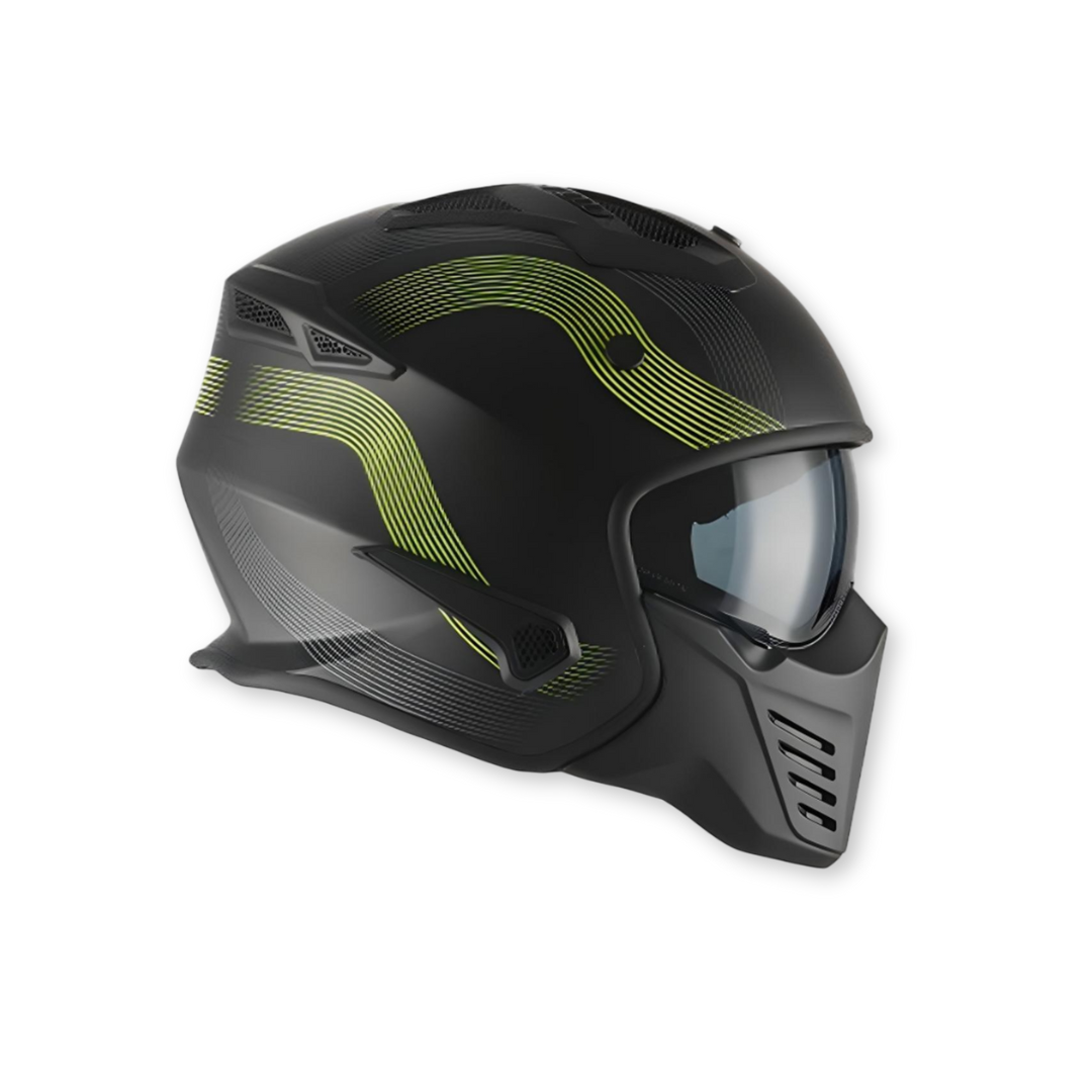 Casque Vito bruzano mat noir / fluor