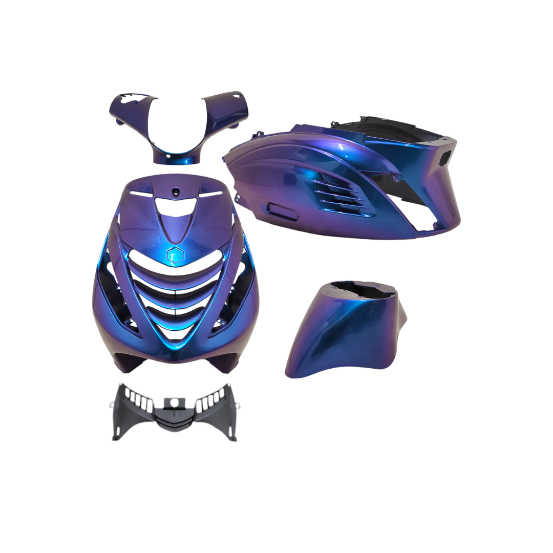 Karosseriesatz mit Heckhaubengrill RS1 Piaggio Zip Porsche Cayman Blau