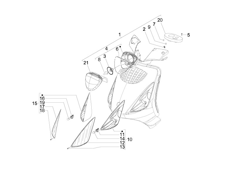 Zip 50 4T NOABS E2 2006-2013 - Koplamp & Knipperlichten