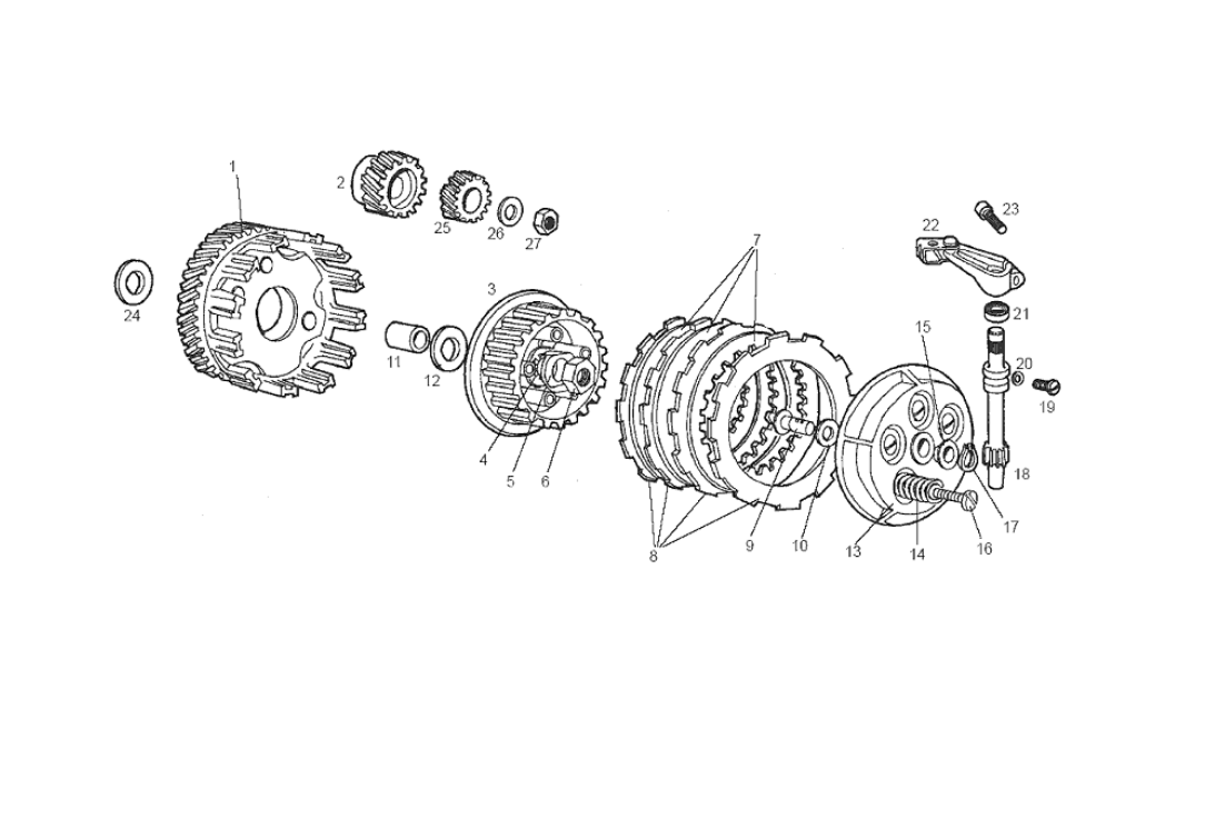 Derbi Senda SM 50 2T DRD Edition Black E2 2005 - Koppeling