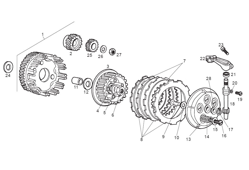 Derbi Senda SM 50 2T 2ª ED X-Treme E1 2003 - Koppeling