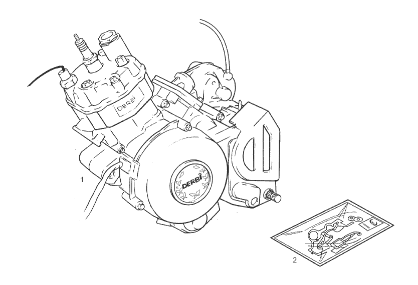 Derbi Senda SM 50 2T 2ª ED DRD 2002-2003 - Motor, Pakkingset & Keeringset