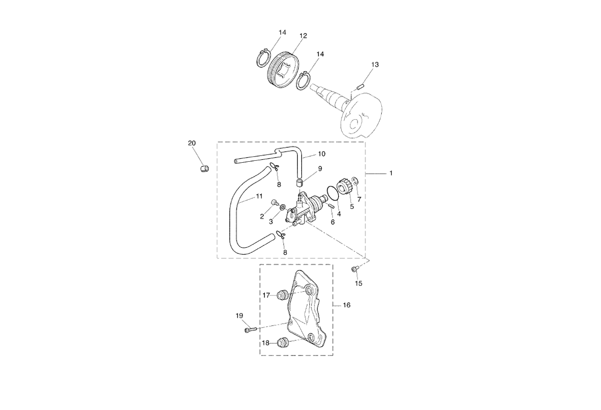 Yamaha Aerox 50 R Facelift 2013-2016 - Oliepomp