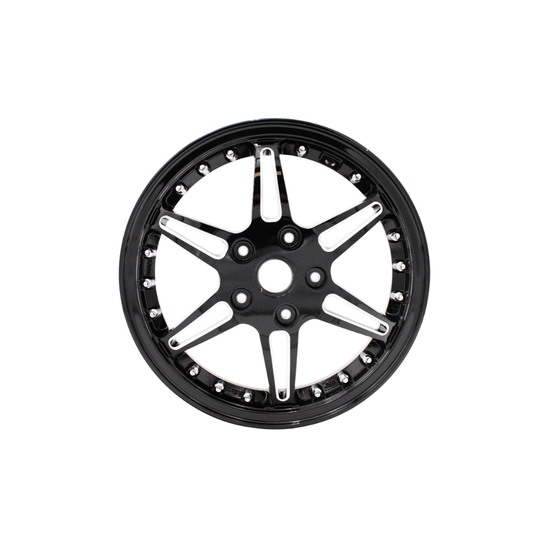 Velgenset double disque briller noir vespa sprint / gts - sports