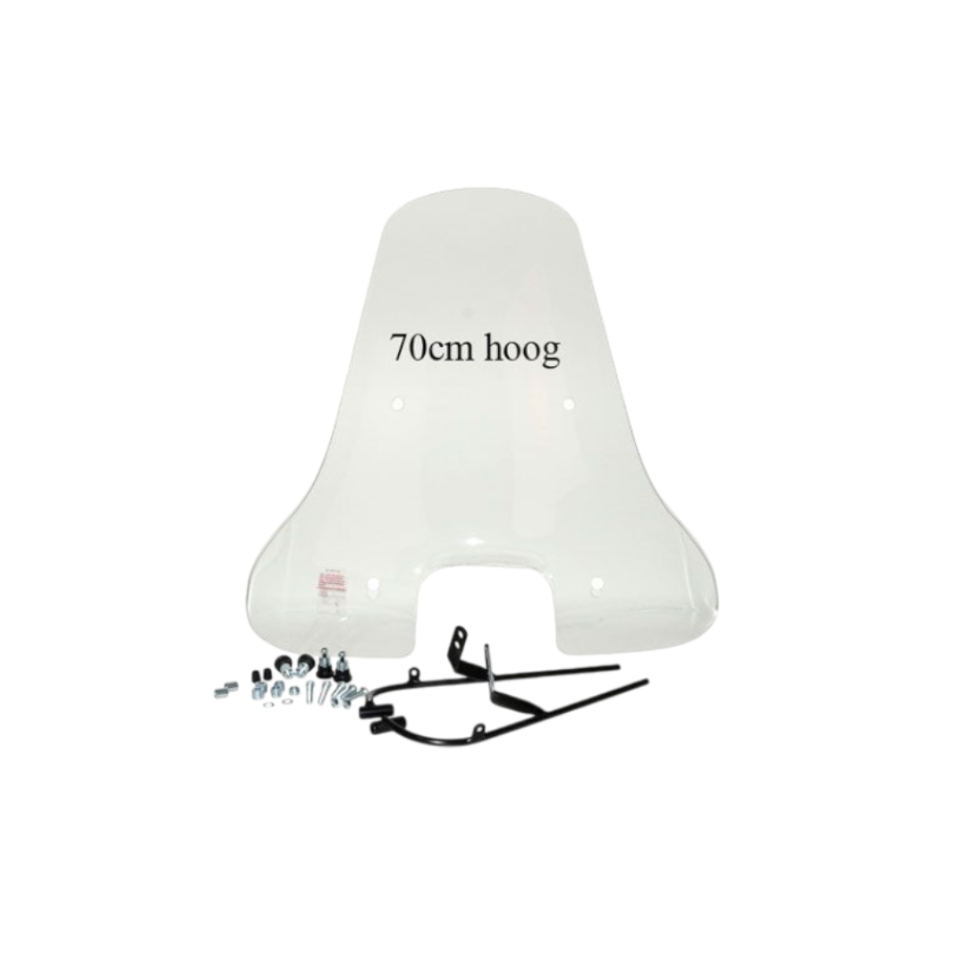 Hohe Windschutzscheibe klar + Montageset BTC Riva Sport / AGM VX50s quadratischer Scheinwerfer