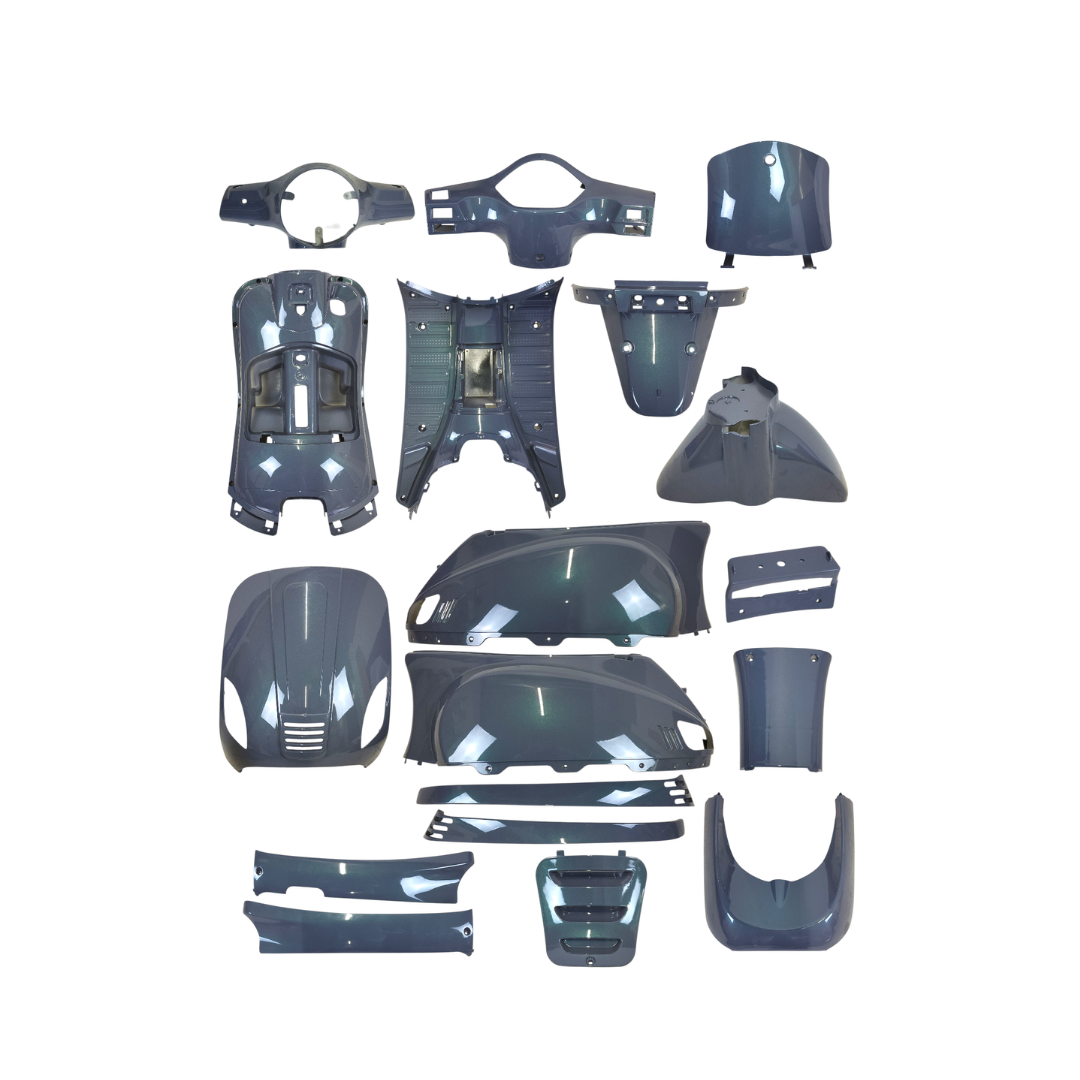 Kappenset Groen/Grijs Passend Op La Souris Vespelini / BTC Riva (Ronde Koplamp)