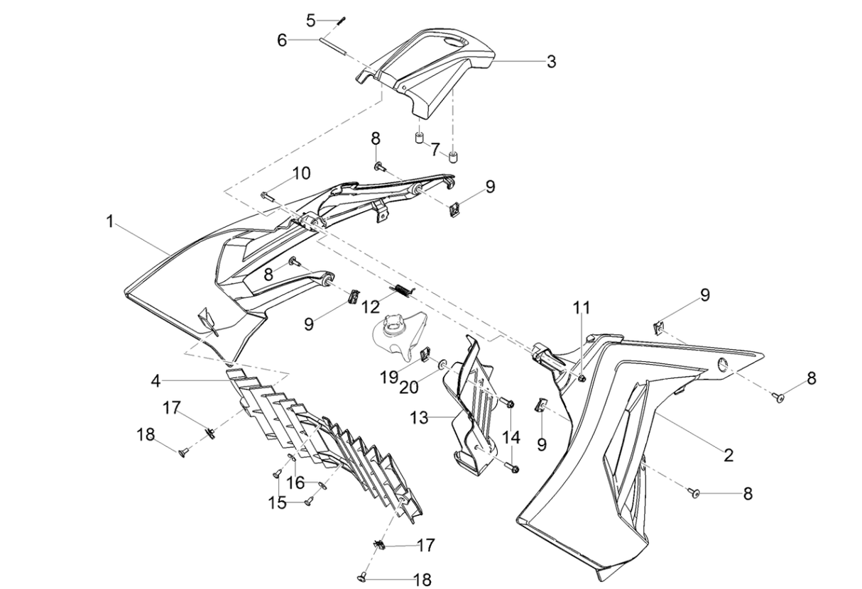 Derbi Senda SM 50 2T X-Treme E4 2018-2020 - Radiateur Beplating