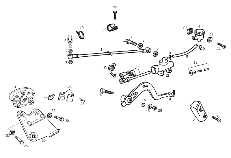 Derbi Senda SM 50 2T 2ª ED DRD 2002-2003 - Remklauw Achter