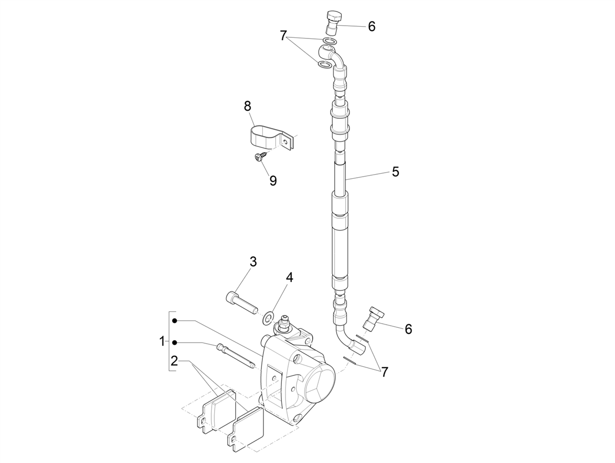 Zip 50 4T 25Km/h NOABS E5 2021-2023 - Remklauw