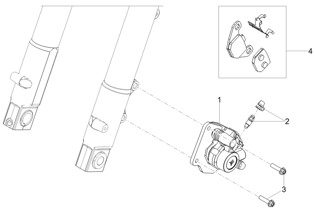Derbi Senda SM 50 2T X-Treme E4 2018-2020 - Remklauw Voor
