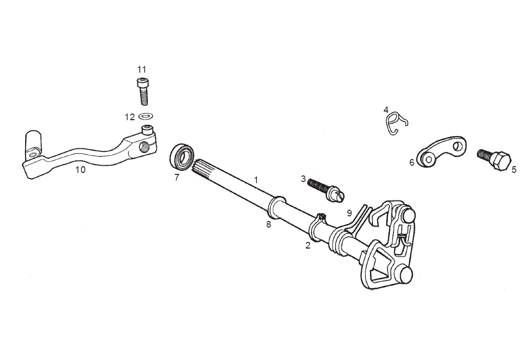 Derbi Senda SM 50 2T 2ª ED X-Treme E1 2003 - Schakelpedaal