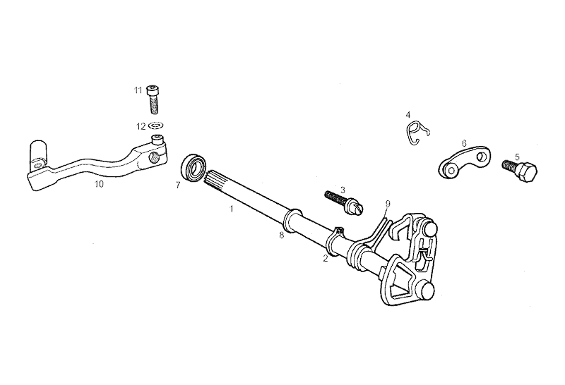 Derbi Senda SM 50 2T 2ª ED Black Devil E2 2003 - Schakelpedaal