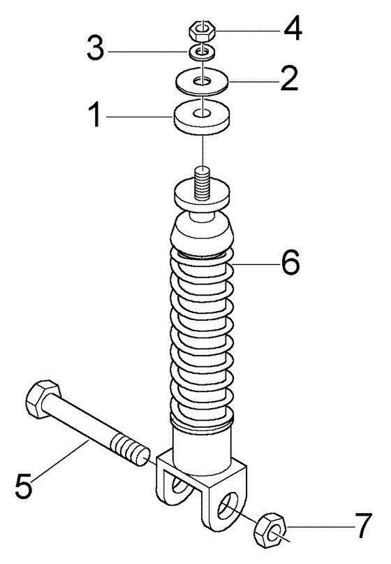 Vespa LX 50 4T - Schokbreker Achter